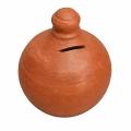 Traditional Terracotta Clay Money Bank – Handmade Coin Saving Pot